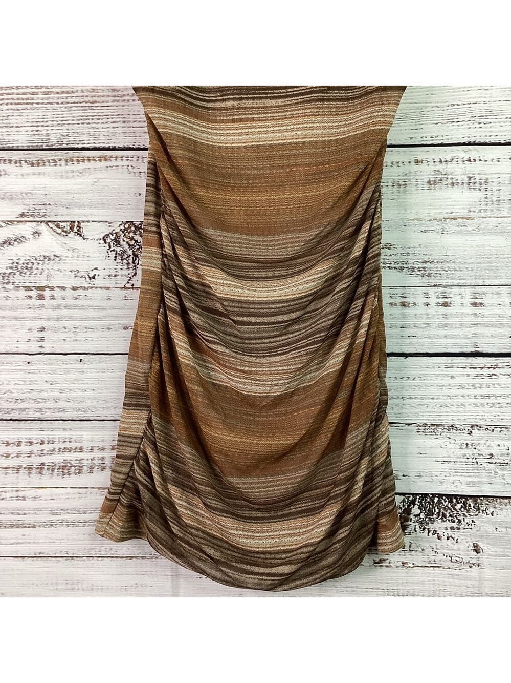 WILD FABLE SIZE S BROWN STRIPE SUMMER FALL DRESS NWT - Picture 5 of 13